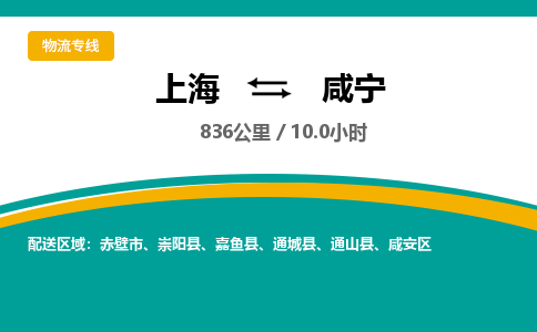 上海到咸寧物流公司服務(wù)-裝修材料運(yùn)輸專線「全境直達(dá)」